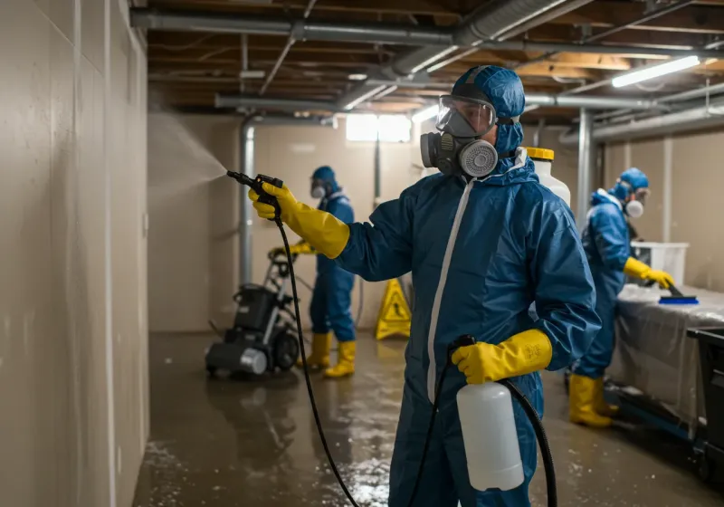 Basement Sanitization and Antimicrobial Treatment process in Currituck, NC